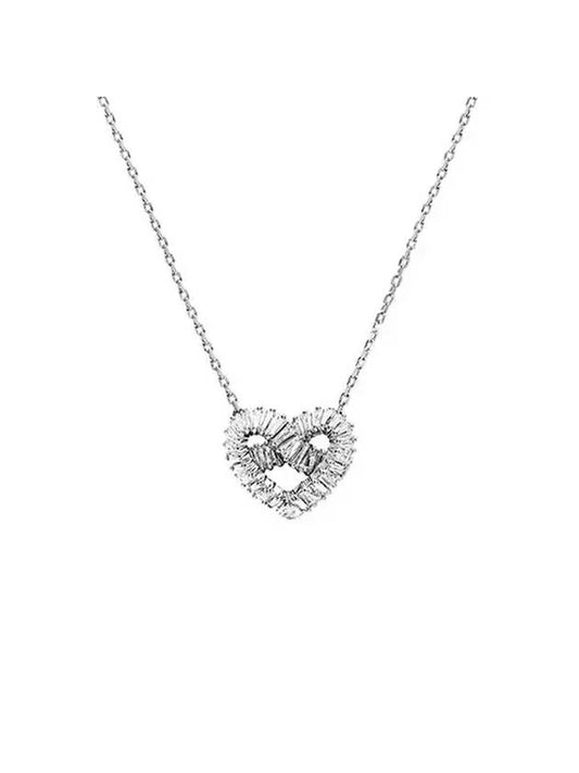 Women's Matrix Heart Pendant Necklace Silver - SWAROVSKI - BALAAN 1