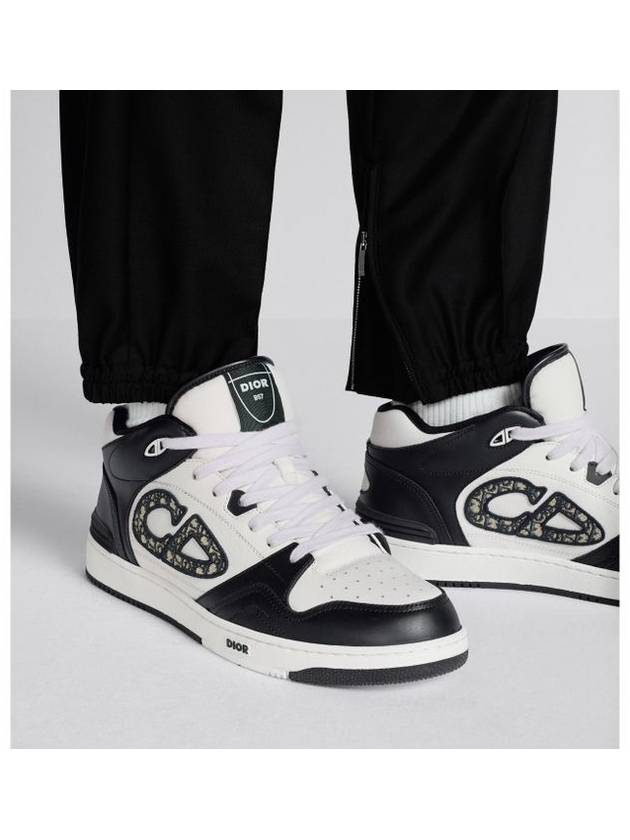 B57 High Top Sneakers Black White - DIOR - BALAAN 3