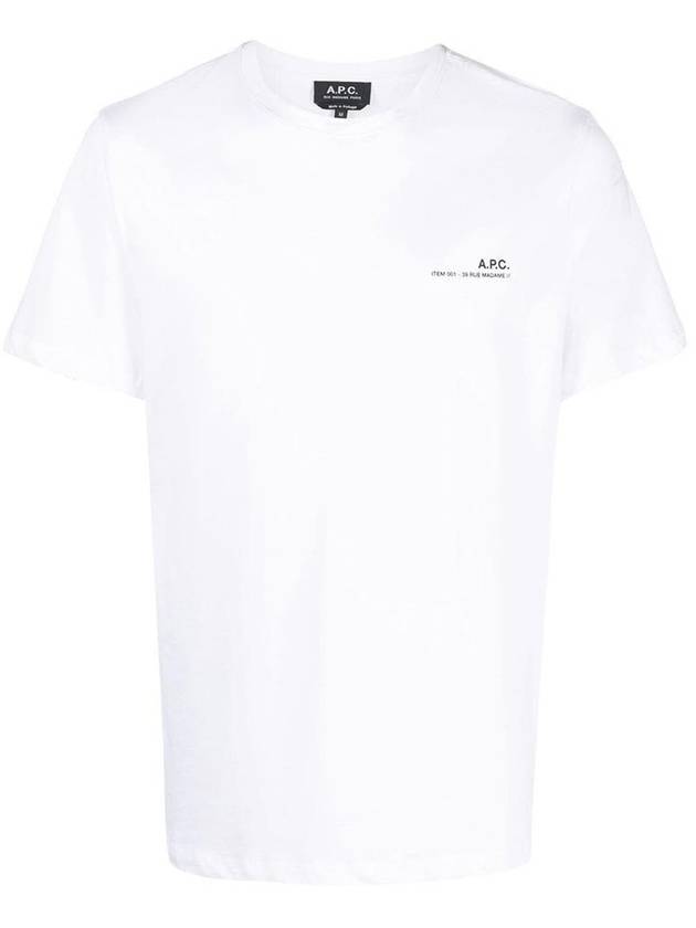 Men's Item Logo Cotton Short Sleeve T-Shirt White - A.P.C. - BALAAN 2