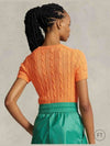 Women's Embroidered Pony Pocket Knit Top Orange - POLO RALPH LAUREN - BALAAN 4