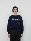 Lettering Logo Sweatshirt Navy - RUBATI - BALAAN 2