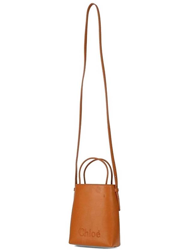 Sense Micro Calfskin Tote Bag Camel - CHLOE - BALAAN 4