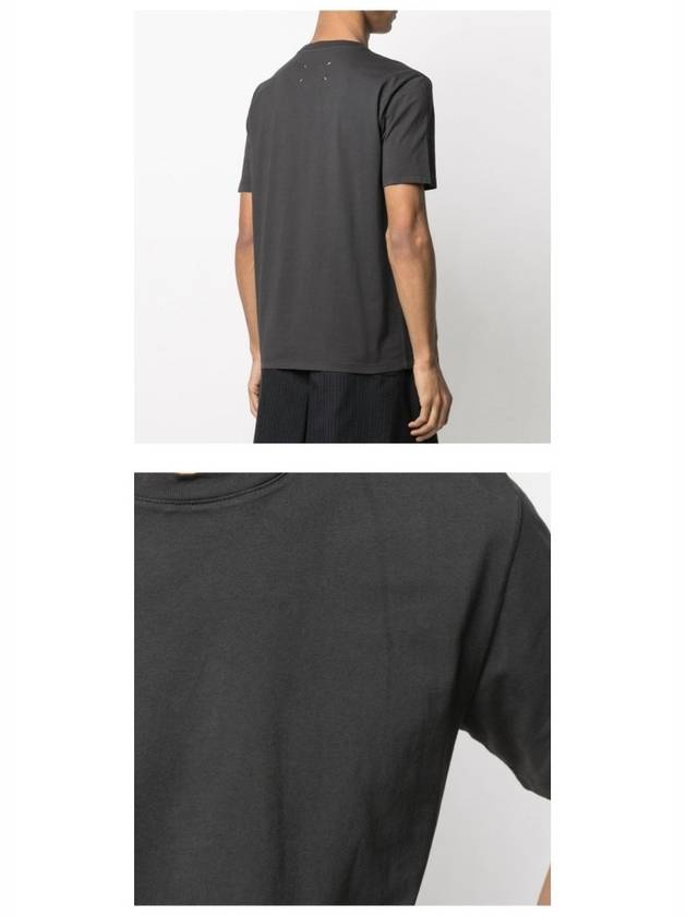 Men's Back Stitch Round Neck Short Sleeve T-Shirt Anthracite - MAISON MARGIELA - BALAAN 6