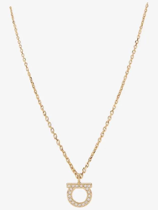 Gancini Crystal Necklace Gold - SALVATORE FERRAGAMO - BALAAN 3