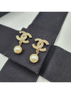 CC Metal Logo Pearl Earrings Gold - CHANEL - BALAAN 6