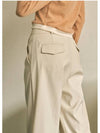 Crocus One Tuck Roll up Slacks Cream - MICANE - BALAAN 4