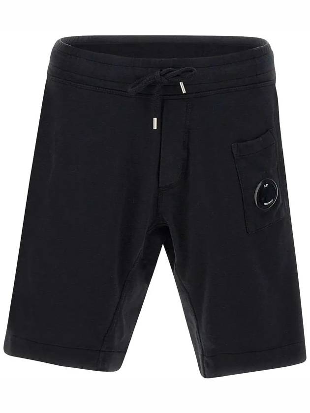 Light Fleece Regular Shorts Black - CP COMPANY - BALAAN 3