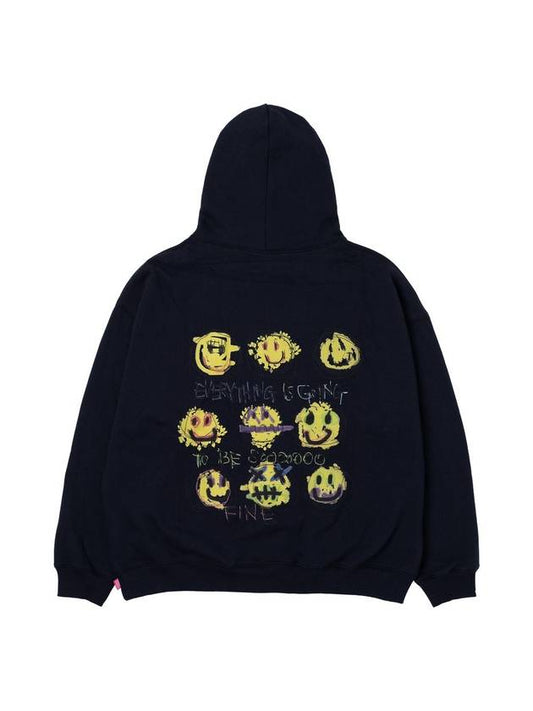 Men's Print Hoodie Navy - STOCKHOLM SYNDROME - BALAAN 1