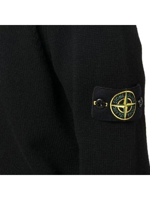 Stone Island Waffen Patch Lambs Wool Knit Full Zip up Cardigan Jacket 7715547A3 - STONE ISLAND - BALAAN 5