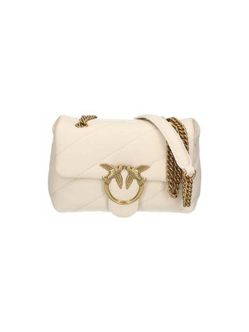 Women's Puff Maxi Quilted Mini Love Shoulder Bag White - PINKO - BALAAN 1