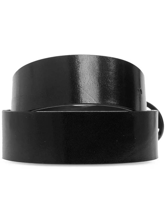 1DR Logo Buckle Leather Belt Black - DIESEL - BALAAN 4