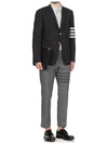 Plain Weave Suiting 4 Bar Classic Sport Jacket Jacket Navy - THOM BROWNE - BALAAN.