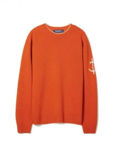 Whole garment merino wool sweater orange domestic product GPCX23101258264 - GUERNSEY WOOLLENS - BALAAN 1