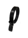 Men's Metal Buckle Leather Belt Black - DSQUARED2 - BALAAN 1