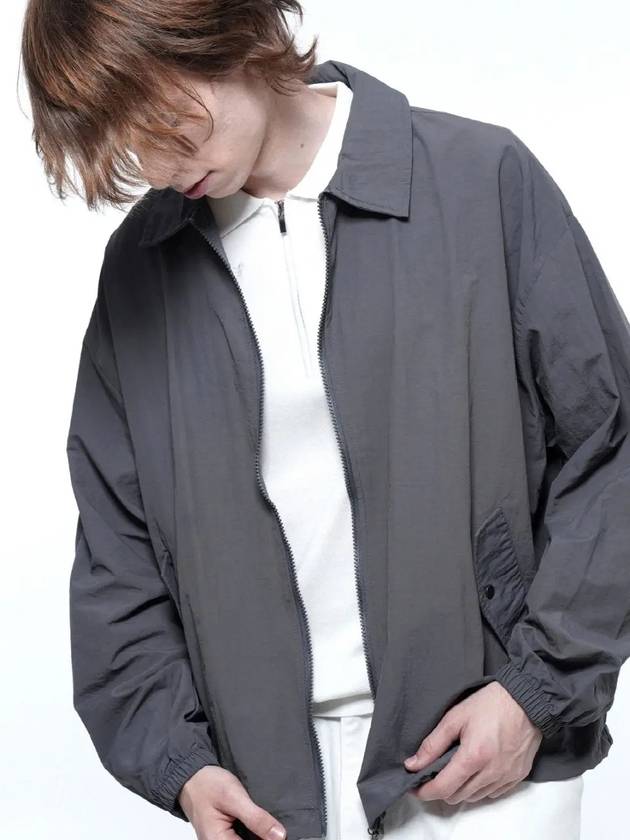 Searsucker Collar Windbreaker Jumper Charcoal - CHANCE'S NOI - BALAAN 8