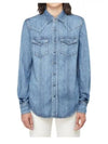 Denim Shirt Blue - SAINT LAURENT - BALAAN 2