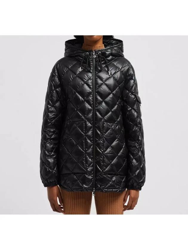 2F00011 595ZZ 999 CAMICIA Quilted Black Hooded Down Jacket - MONCLER - BALAAN 2