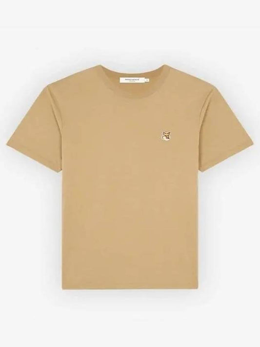 Fox Head Patch Classic Short Sleeve T-Shirt Beige - MAISON KITSUNE - BALAAN 2