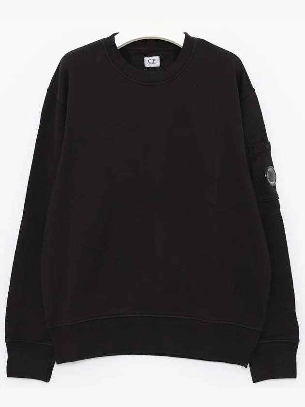 Cotton Diagonal Fleece Lens Sweatshirt Black - CP COMPANY - BALAAN 4