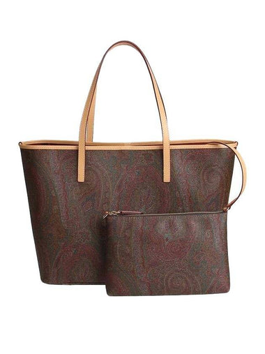 Paisley Medium Shopper Shoulder Bag Brown - ETRO - BALAAN 1