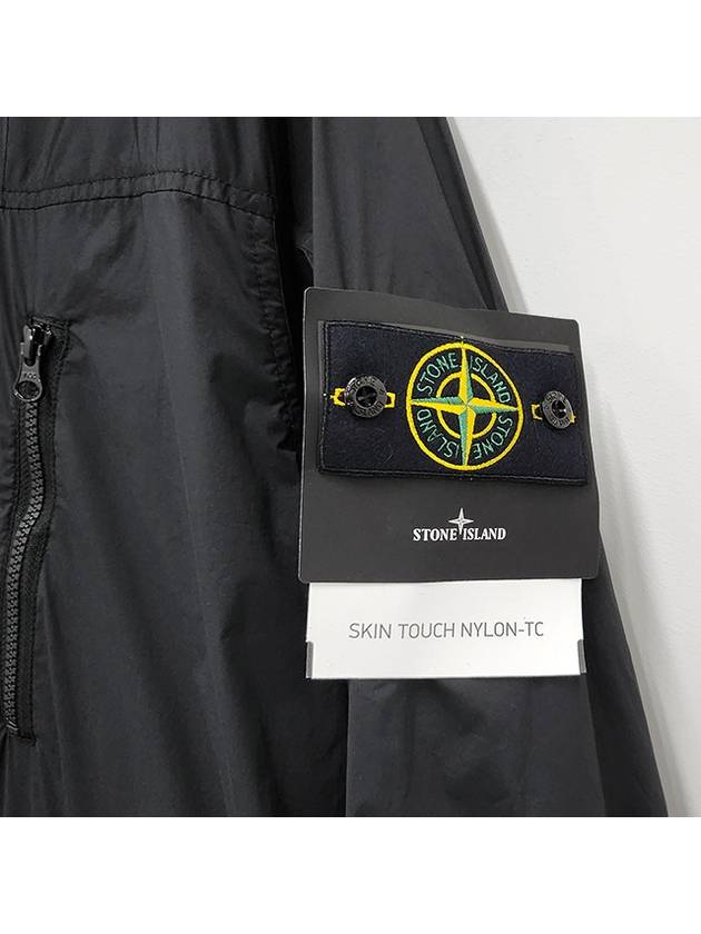 Skin Touch Nylon TC Hooded Jacket Black - STONE ISLAND - BALAAN 6