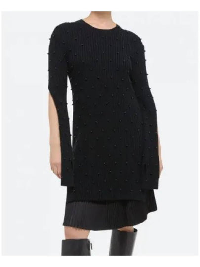 Cotton Embossed Midi Dress Black - HELMUT LANG - BALAAN 2