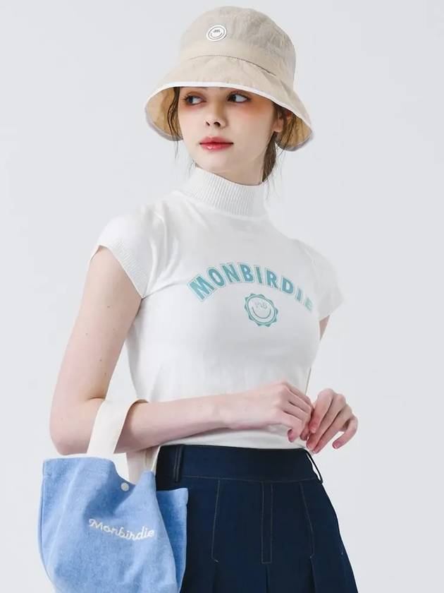 Montbird mock neck cap sleeve knit WHITE - MONBIRDIE GOLF - BALAAN 5