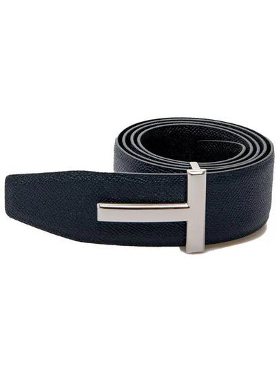 T Icon Reversible Leather Belt Black - TOM FORD - BALAAN 2