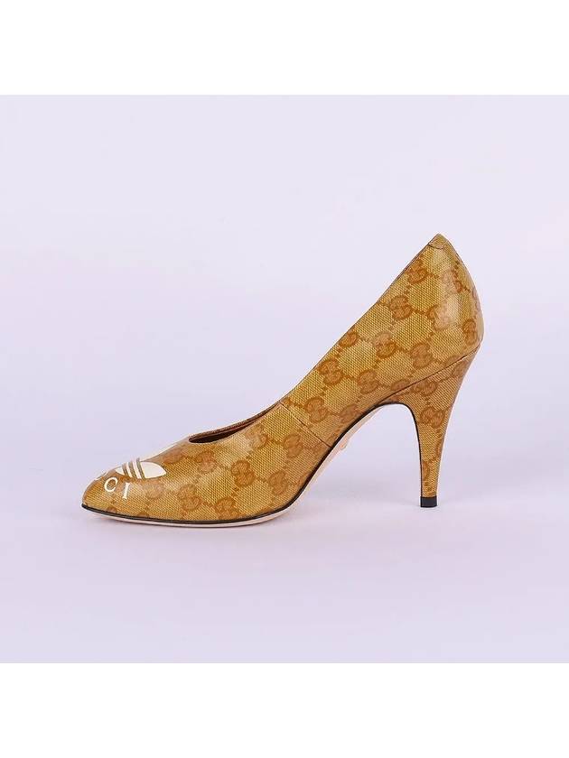 GG Supreme Pumps Heel Yellow - GUCCI - BALAAN 4