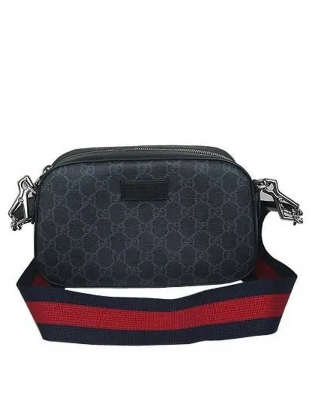 574886 GG Supreme Canvas Leather Messenger Cross Bag - GUCCI - BALAAN 1