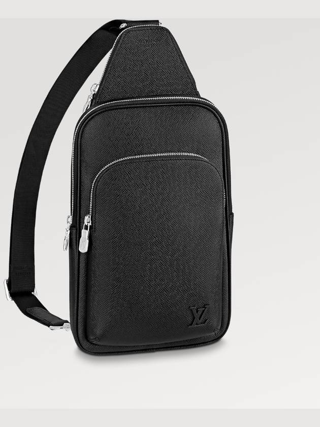 Men's Avenue Logo Patch Sling Bag Black - LOUIS VUITTON - BALAAN 2