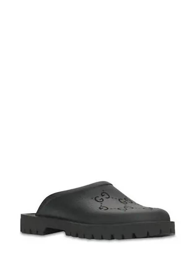 GG Rubber Slip-On Sandals Black - GUCCI - BALAAN 4