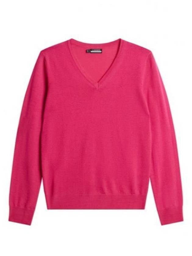 Women's Amaya Knit Sweater Pink Peacock - J.LINDEBERG - BALAAN 2