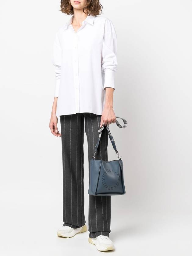 wide leg pinstripe trousers 6400413AR7501262 B0710234234 - STELLA MCCARTNEY - BALAAN 5