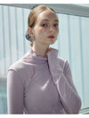 CURVED LINE MOCK NECK TOP LILAC - UNMUTE - BALAAN 6