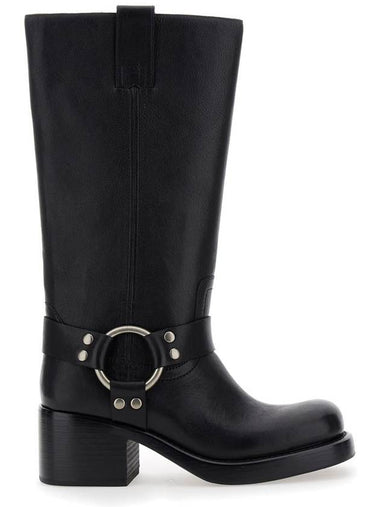 'Reflection' Black Boots With Ring Detail In Leather Woman - JEFFREY CAMPBELL - BALAAN 1