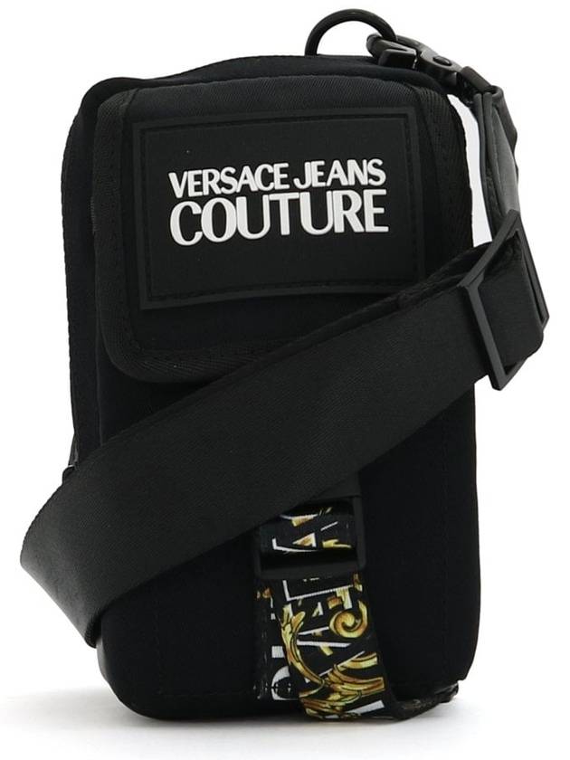 Jeans Couture Printed Black Webbing Bag - VERSACE - BALAAN 2