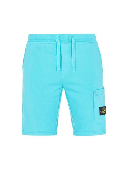 Waffen Patch Pocket Drawstring Shorts Turquoise - STONE ISLAND - BALAAN 2