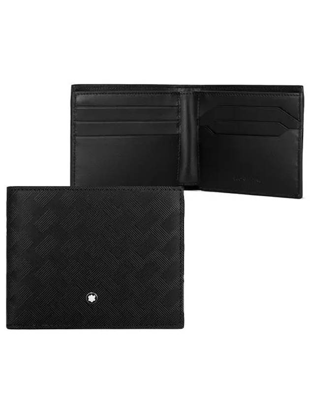 Meisterstuck 6cc Jacquard Pattern Leather Half Wallet Black - MONTBLANC - BALAAN 2