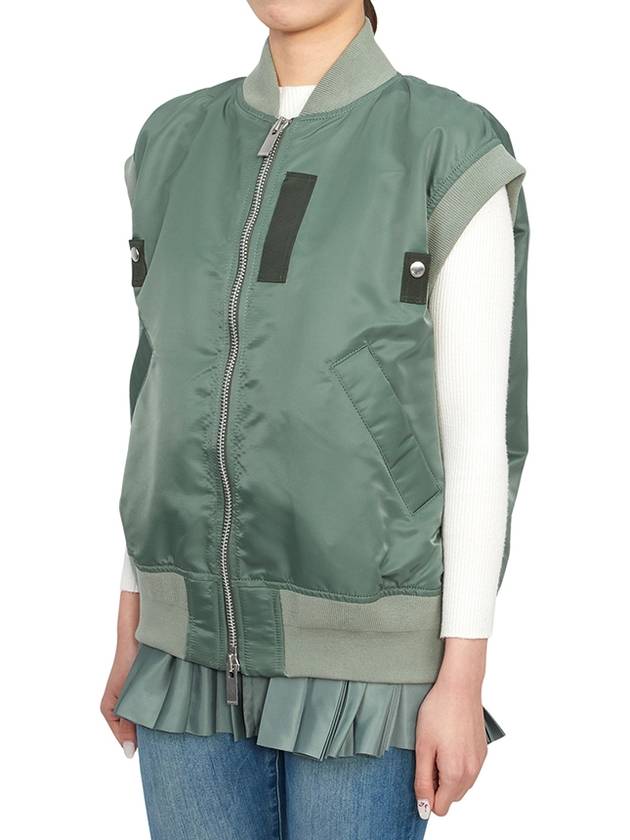 Nylon Twill Vest Green - SACAI - BALAAN 7