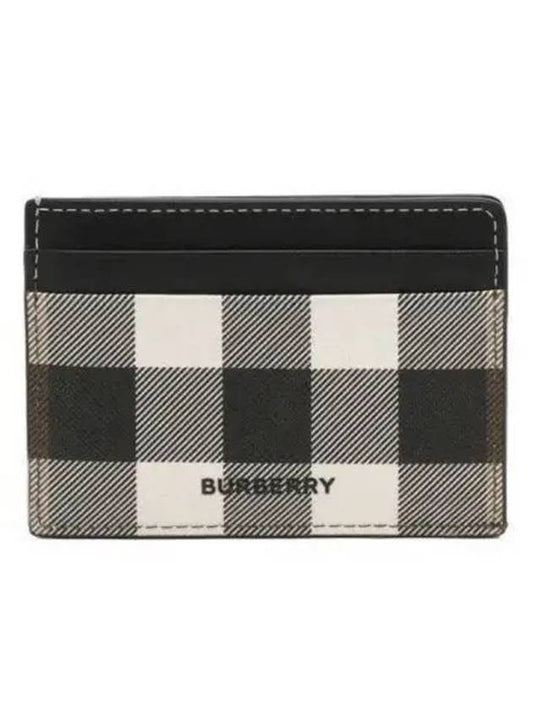 Check Print 2-tier Card Wallet Dark Burch Brown - BURBERRY - BALAAN 2