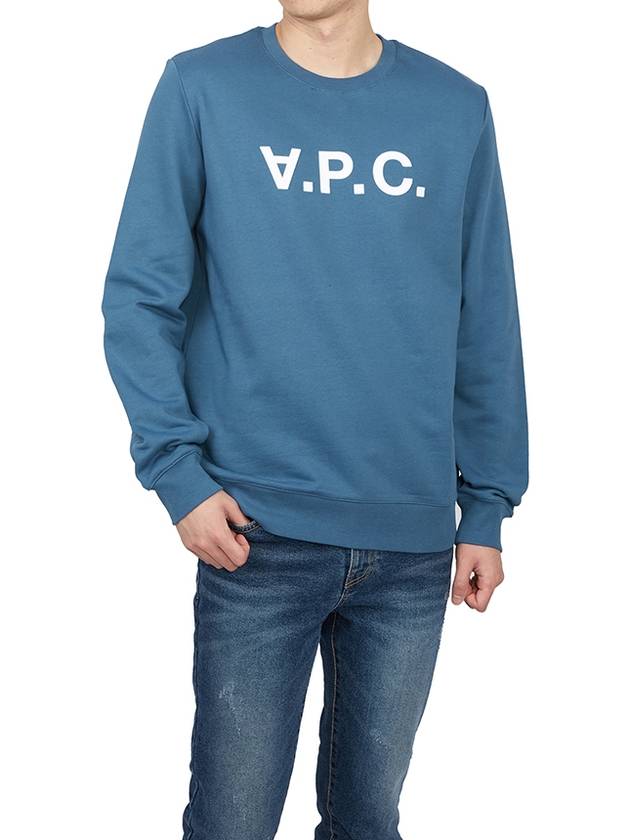 VPC Logo Crew Neck Sweatshirt Blue - A.P.C. - BALAAN 6