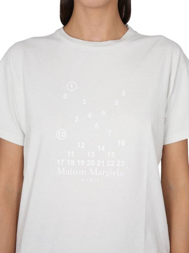 Women's Numeric Logo Short Sleeve T-Shirt Offwhite - MAISON MARGIELA - BALAAN 5