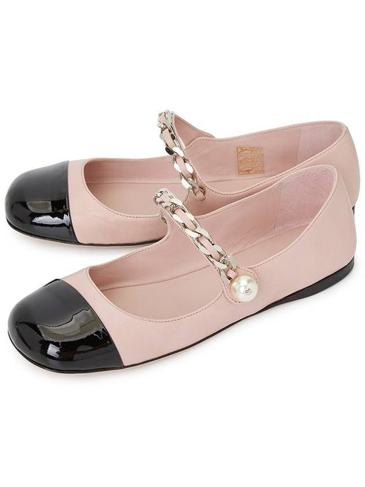 Women's Leather Ballerina Flats Pink - MIU MIU - BALAAN 2