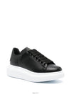 Oversized Leather Low Top Sneakers Black - ALEXANDER MCQUEEN - BALAAN 3