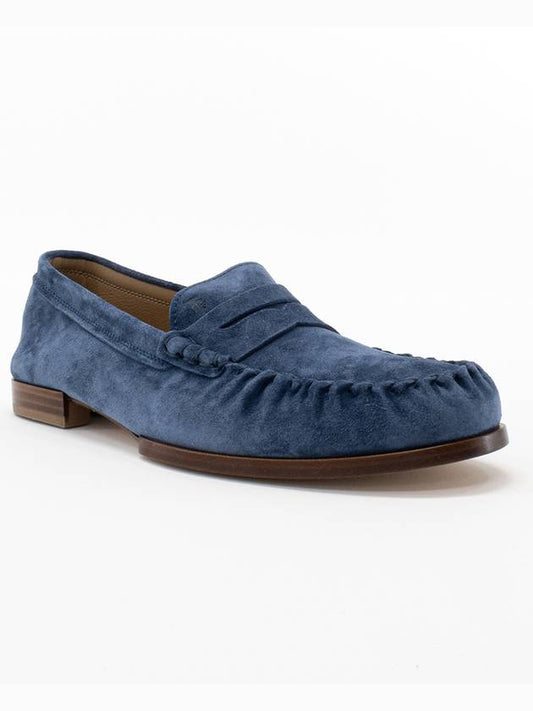 Men Penny Shoes Loafers Shoes Blue XXM01G0EJ70BYEU614 - TOD'S - BALAAN 1