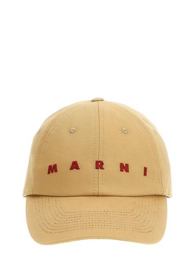 Embroidered Logo Ball Cap Beige - MARNI - BALAAN 2