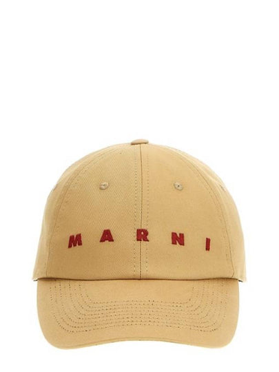 Embroidered Logo Ball Cap Beige - MARNI - BALAAN 2