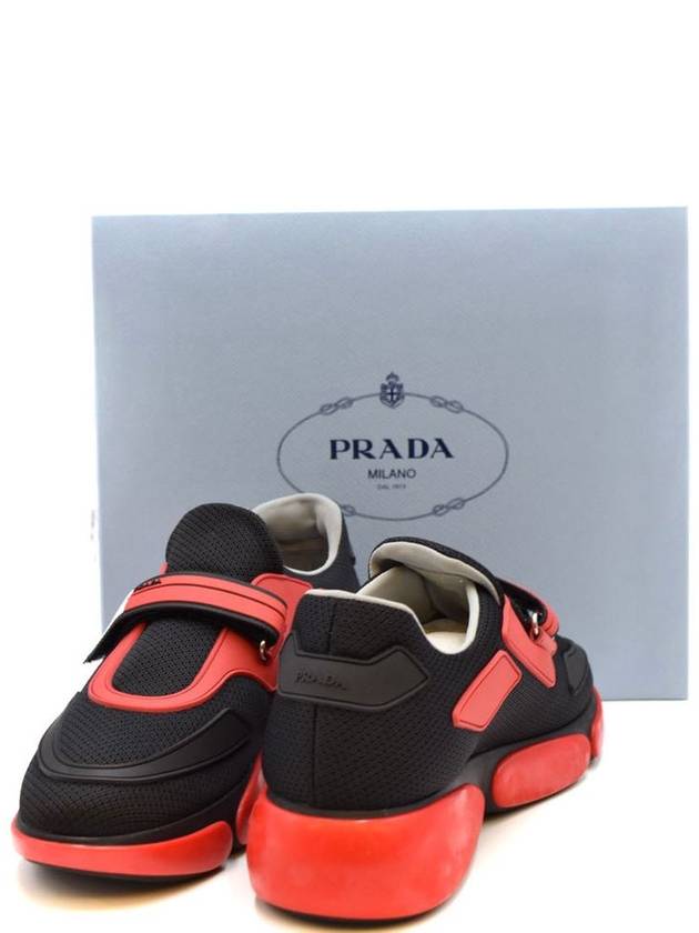 nylon low top sneakers black - PRADA - BALAAN 5