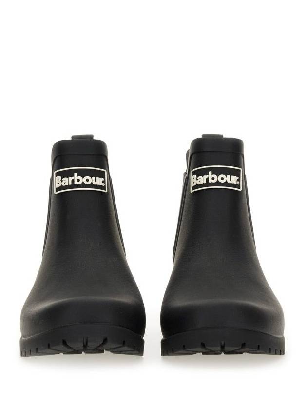 Wilton Wellington Chelsea Rain Boots Black - BARBOUR - BALAAN 5